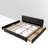 Modern Minimalist Upholstered Platform Bed Frame With Chenille Upholstered Headboard, Memory Foam Support & Built-In Storage-1050370429