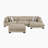 Hulett 135" Modern Modular Sectional with Microfiber Fabric, Included Ottoman & 5 Pillows-1837100737-1827871425