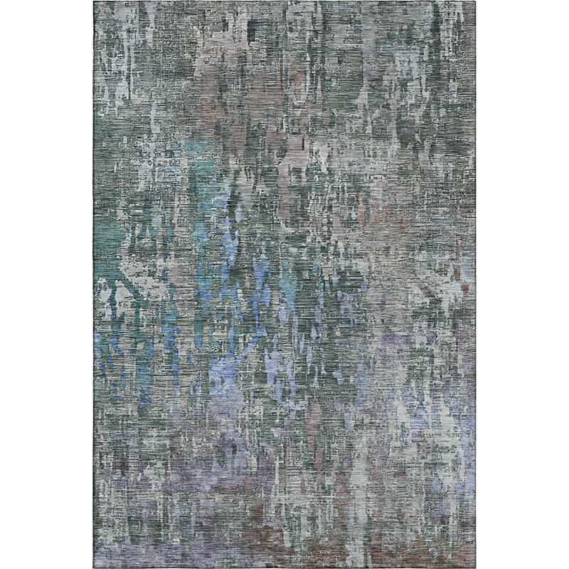 Premium Machine Washable Kelton AMF1237 Modern Rug, Rectangle 5' x 7'6"