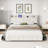Upholstered Bed Frame With 4 Drawers,Diamond Tufted Bed Frame With Charging Station-566097006-566097005