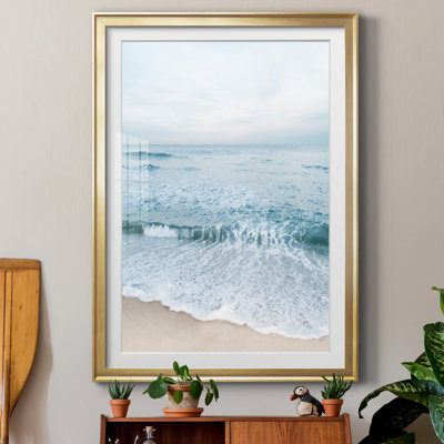 Tranquil Ocean II by Natalie Carpentieri - Matted and Framed Under Acrylic Glass, Coastal Wall Art for Living Room