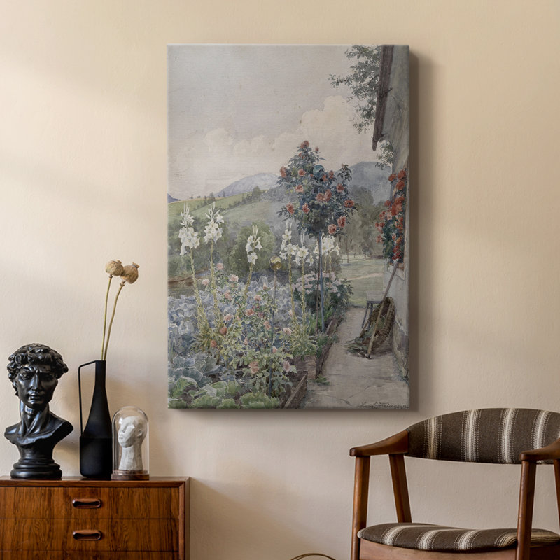 Impression florale rétro LIX - galerie Cavas sur mesure, H 18 po x l 12 po