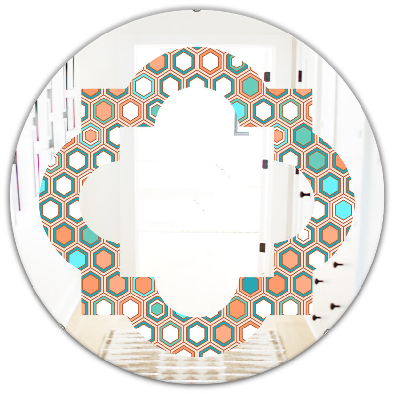 Miroir mural Hexagon, H 31,5 po x l po