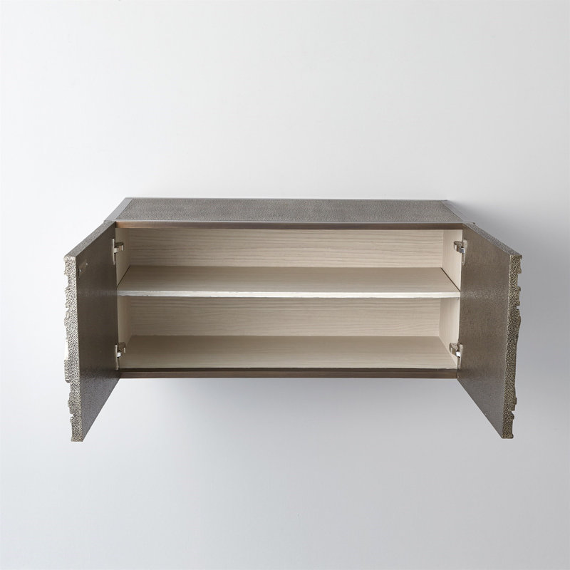 Abstract Block Cabinet-Left-Silver
