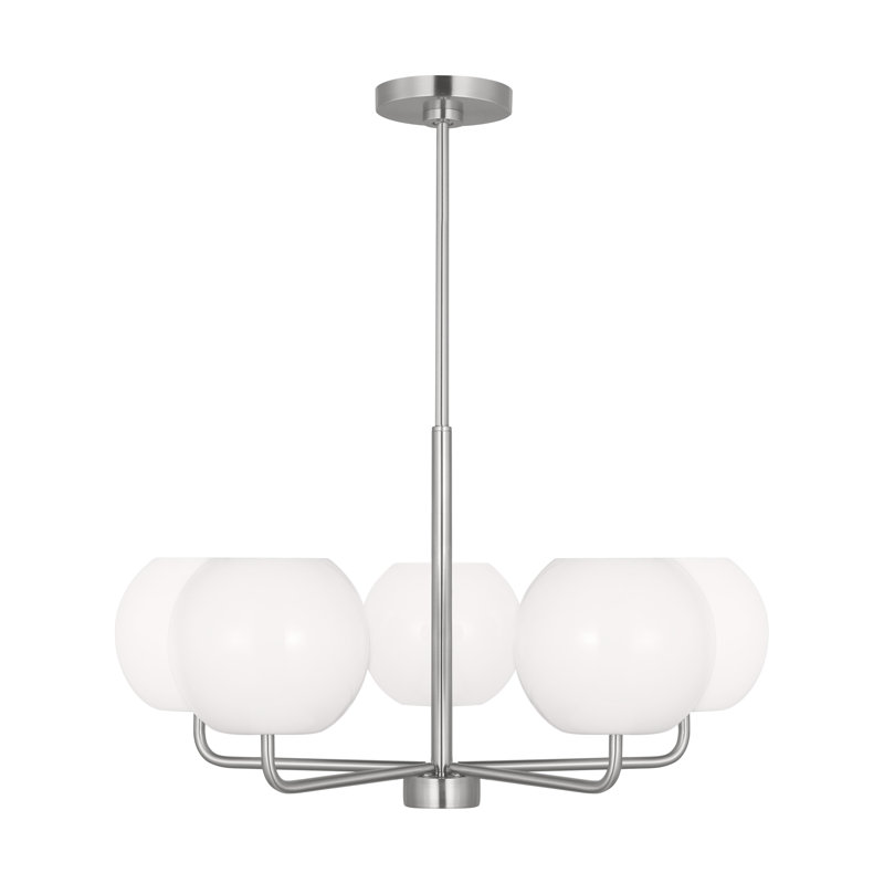 Lustre à 5 lumières Jorund, Acier brossé, Yes