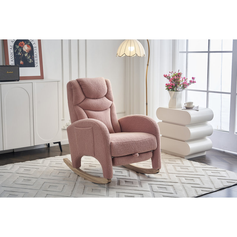 Chaise berçante Teddy, Rose