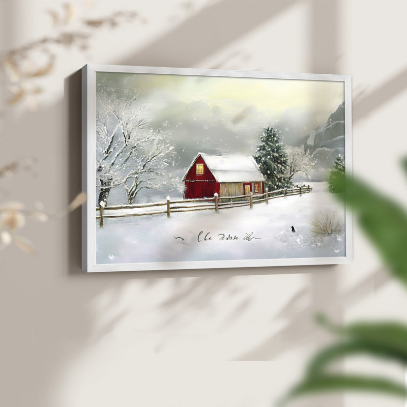Art de Noël - DCCLIV - Reproduction encadrée - Restickable, H 16 po x l 20 po, Blanc