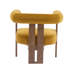 Chaise d'appoint moderne rembourrée avec accoudoirs ronds-125576066