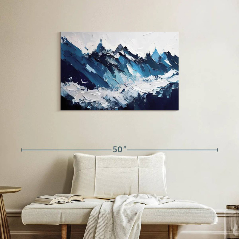 Avery, montagnes bleues abstraites, H 24 po x l 36 po