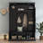 Elegant Design Hall Tree,Arched Storage Bench with Dual Side Cabinets,Elegant Entryway Organizer with 7 Hooks-987046689