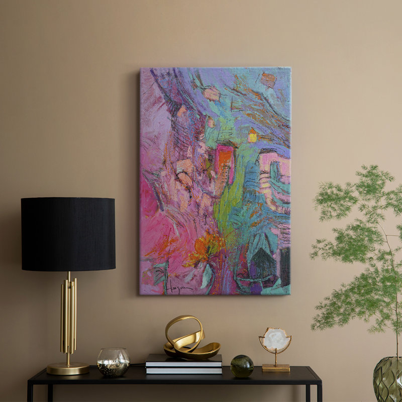 My Pink House -Custom Wrapped Gallery Cavas, 60" H x 40" W