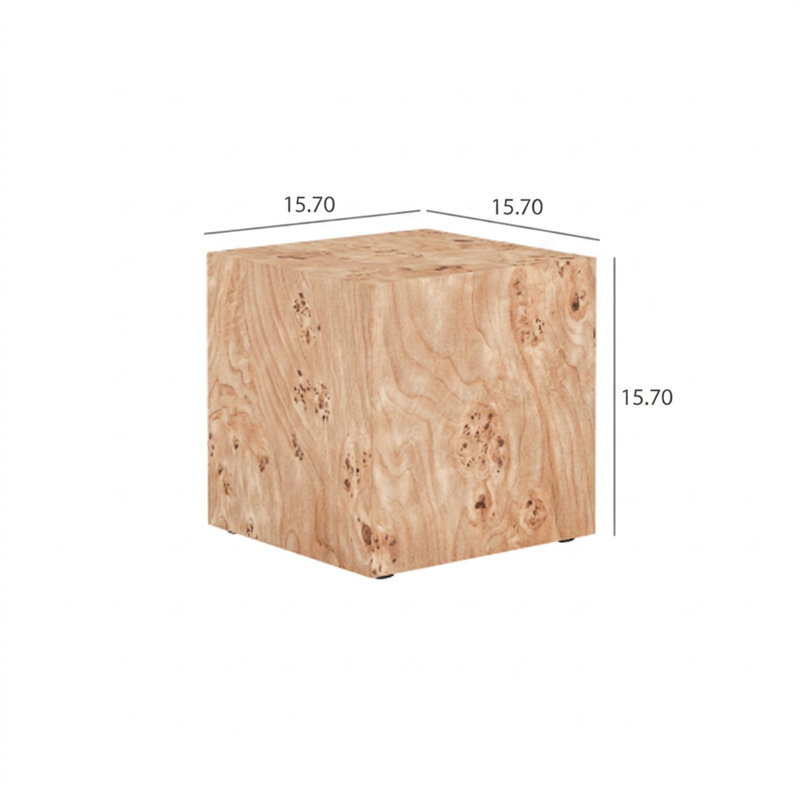 Table basse, table d'appoint et table de chevet multi-tailles en bois aggloméré de style Wabi-Sabi avec finition grain de bois naturel, options de combinaison flexibles, structure robuste résistante à la déformation, patins antidérapants, multifonctionnel pour le salon