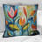 Green Mid Century Mod Nature II - Mid-Century Printed Throw Pillow-925006573-924980580