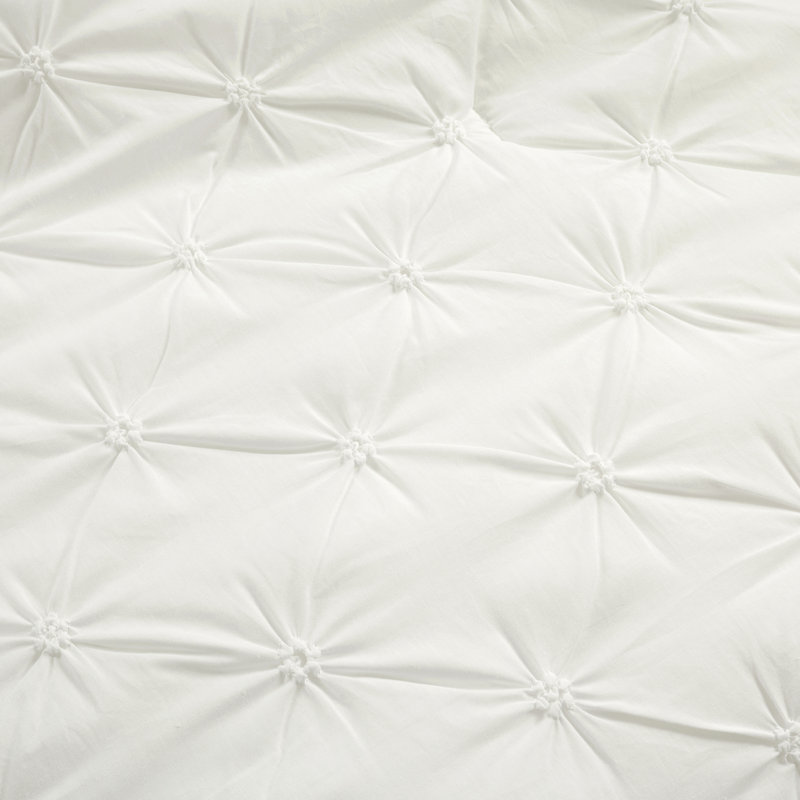 White King Cotton Pintuck 3-Piece Comforter Set