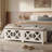 Farmhouse 27.5"x13.8" Small Shoe Storage Bench with Cushion, Wood Entryway Bench with Adjustable Shelves & Hidden Storage for Small Spaces, Hallway, or Mudroom