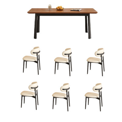 New rectangular dining table and chair set