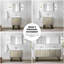Rustique 24 po Meuble-lavabo large avec surface en quartz blanc, robinet et miroir pour la mode - dessus de salle de bain avant, décoration murale-607004287