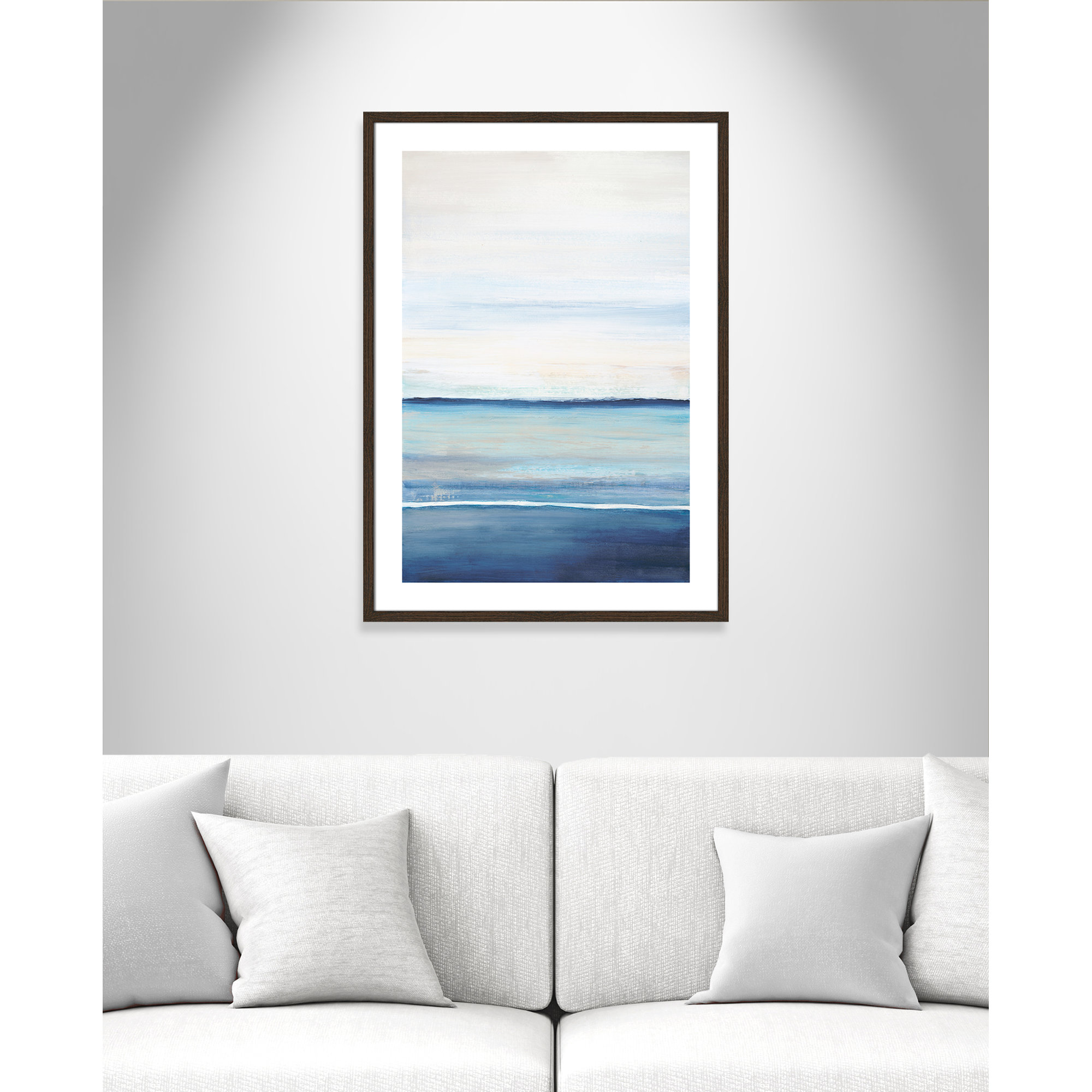Distant Whispers by Filippo Ioco - Painting Print, 35.5" H x 25.5" W x 0.75" D, Walnut Wood Framed Paper