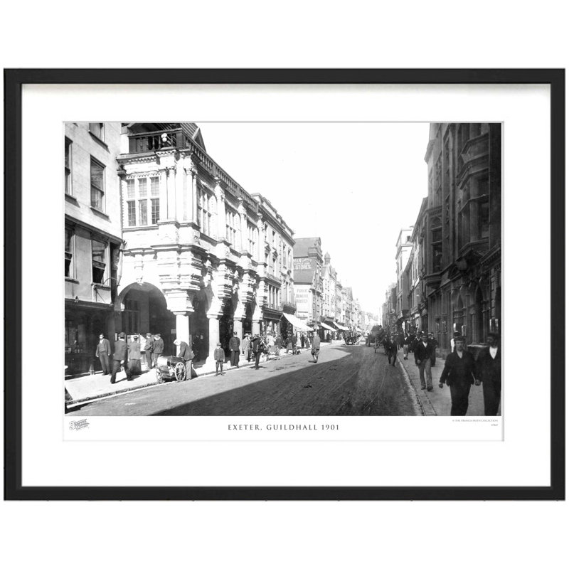 Exeter, Guildhall 1901 - Single Picture Frame Print, 60cm H x 80cm W x 2.3cm D