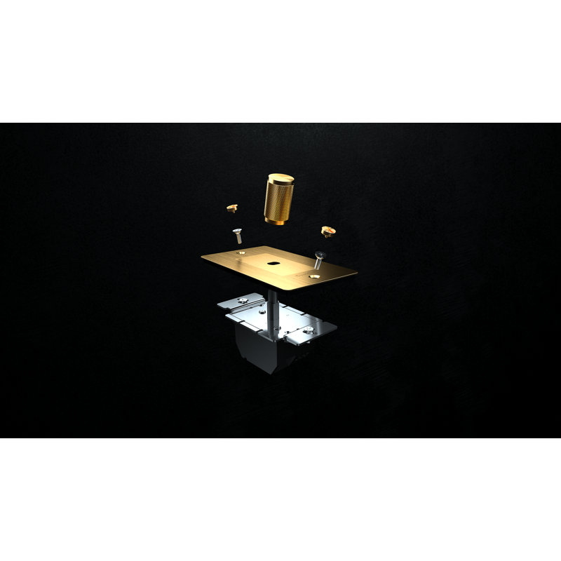 1G Dimmer / Logo, Brass, 1 Gang