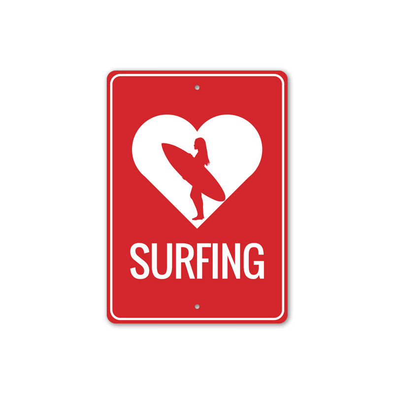 Panneau «Love Surfing», H 14 po x l 10 po x P 0,04 po