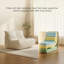 Oversized Curved Lounger in Beige Velvet, High-Density Foam, Vacuum Packed-1809519483