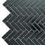 11"X 12.6" Herringbone Polished Glass Mosaic Tile-61266925