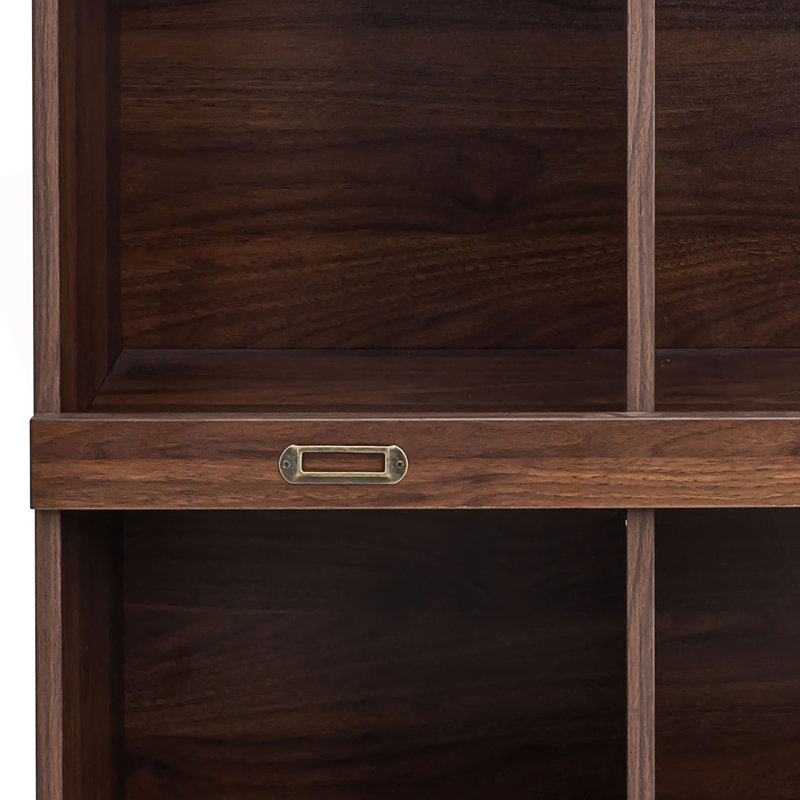 10-Shelf Bookcase, Bookshelf With Cubby Storage