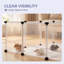 Pet Playpen, Pet Fence Indoor, Modular Animal Pen With Floor, For Hamsters, Rabbits, Hedgehogs, Ferrets