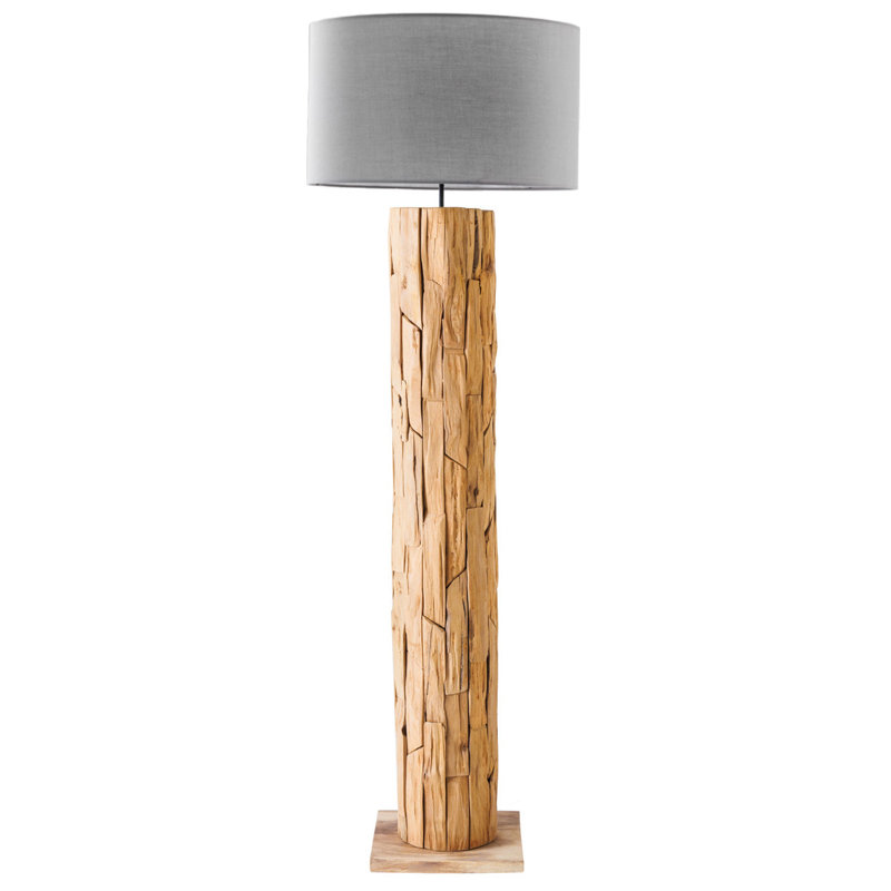 Ahwahnee 160cm Traditional Floor Lamp, Grey