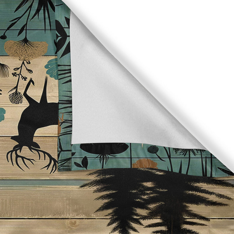 Ambesonne Tailored 55'' W Kitchen Curtain
