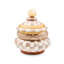 Mocha Check Ceramic Groovy Canister