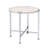 Round End Table With X-Shape Support