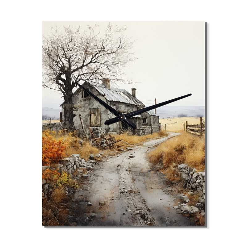 Farmhouse Minimalisme Retreat - Horloge murale paysage et nature, Grand