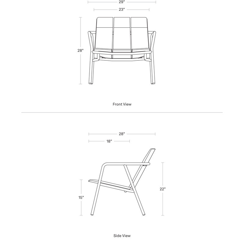 Offline Outdoor Lounge Chair, Carbon