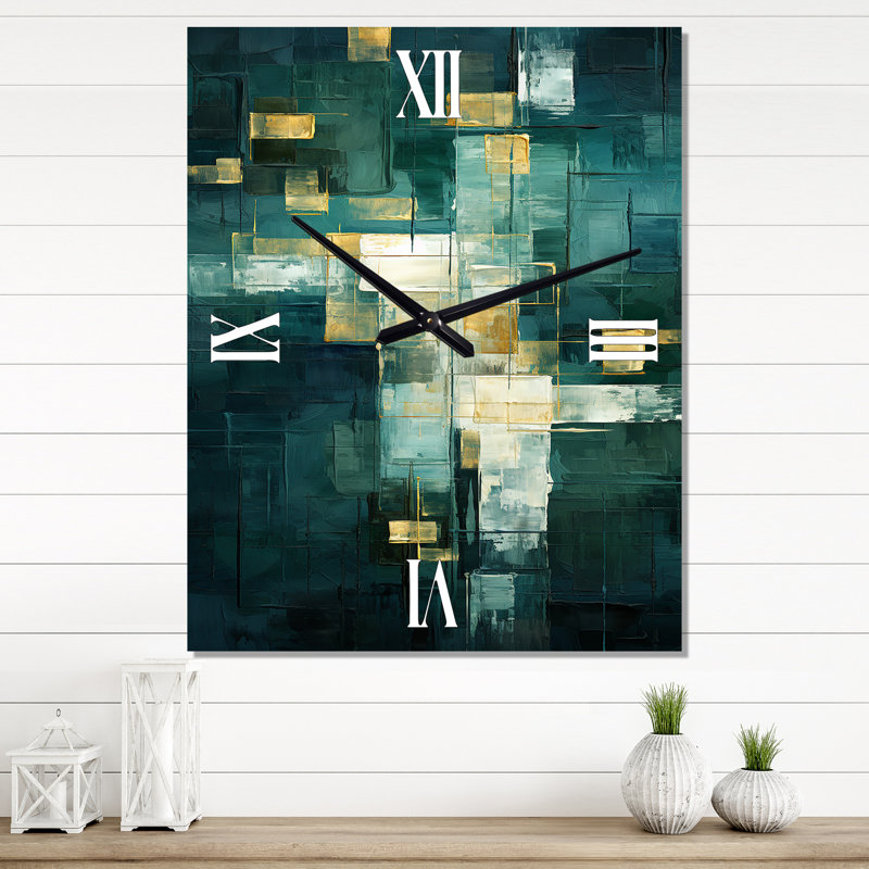 Horloge murale japonaise à motif géométrique holographique II, Petit