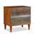 Ingraham 23.6" W Mid-Century Modern Solid Wood Cane 2-Drawer Nightstand & Open Shelf