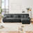 Luxury Modular Sectional Sofa Couch,Oversized L Shaped Cloud Couch for Living Room,Deep Seat Sofa Couch with Convertible Ottoman,Chenille-727047541