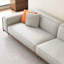111.81 Inches Removable And Washable Four-seat Cotton-linen Fabric sofa, Solid Wood, With Throw Pillows