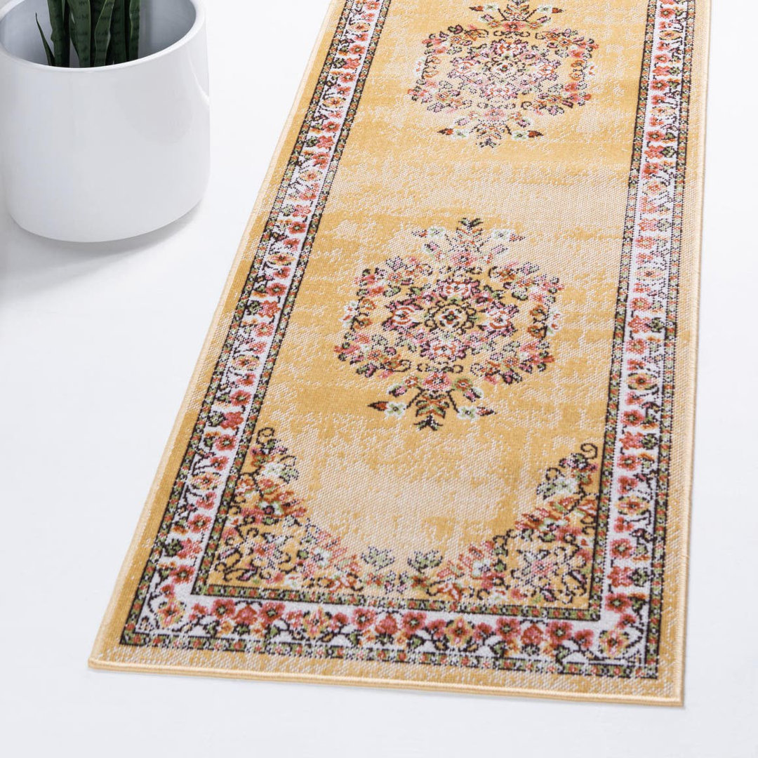 Rozalla Oriental Yellow Area Rug Rugs.com Rug 