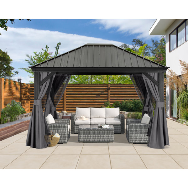 ABCCANOPY Aluminum Patio Gazebo Permanent Hardtop Gazebos & Reviews ...