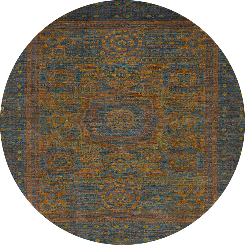 Abstract Indoor Rug, Round 4'