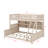 Twin XL Over Queen Bunk Bed With Integrated Shelving, Color-Changing Lights And Pegboard-1038158024