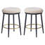 Ensemble de 2 tabourets de comptoir 24,75 po Modern, ensemble de 2 tabourets de comptoir blancs avec structure en fer, coussin éponge, repose-pieds, convient à la cuisine / chambre à coucher / salle à manger.-119320404-119320402