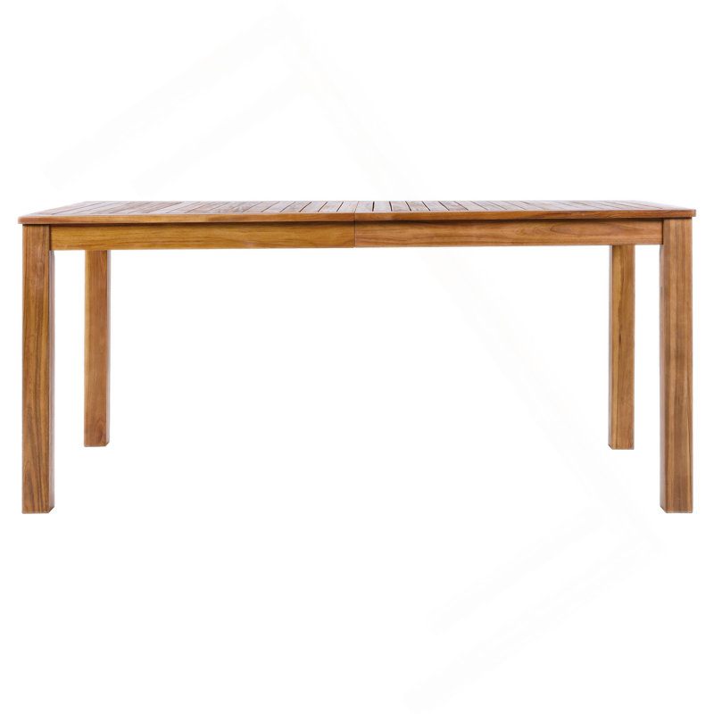 Patio Wooden Dining Table, Outdoor 67"L Rectangular Table For Poolside, Backyard, Garden, Natural