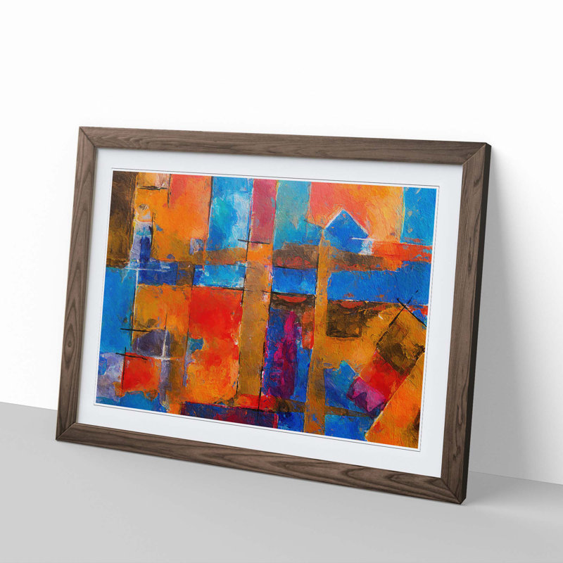 Abstract Vol.35 by S.Johnson - Framed Print, 33cm H x 45cm W x 2cm D, Walnut Framed