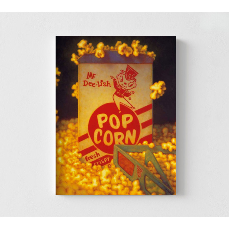 3D Popcorn By TR Colletta, Popcorn Art, Cinema Poster Print, 3D Movie Poster Print,Movie Lover Gift,Cool Movie Poster,Wall Art