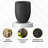  21.7in H Tall Concrete Planter, Modern Round Tapered Design Large Outdoor Indoor Decorative Pot with Drainage Hole and Rubber Plug for Home, Patio, and Garden, Burnished Black-314758325