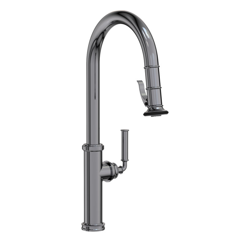 Pull-Down Kitchen Faucet - Trigger Spray, Midnight Chrome