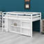Lit mezzanine avec armoire à tiroirs intégrée, étagère et bureau coulissant-1197228079